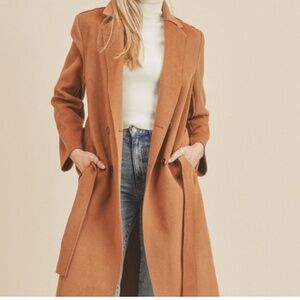 Paper Crane‎ Double-Breasted Belted Trench Coat
